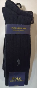 Polo Ralph Lauren 8082PK Merino Wool Dress Socks - 3 Pack - Picture 1 of 3