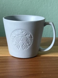 Starbucks 2020 Matte Grey Siren Embossed Coffee Mug Ceramic 12 oz. - Picture 1 of 6