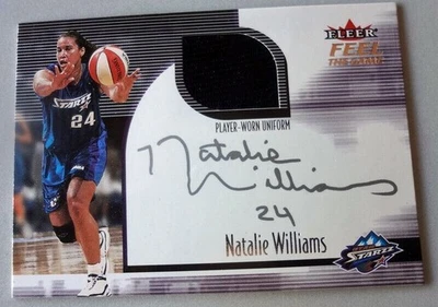 Natalie Williams Player Worn Uniform Relic Feel the Game 2001 Fleer Ultra WNBA - Image 1 of 2