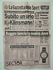 Gazette Dello Sport 10 Septembre 1990 Klinsmann Triplet Ayrton Senna Gp Monza