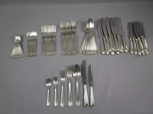 Posate Art Nouveau - 12 persone / 79 pezzi - placcate in argento 100 - Foto 1 di 24