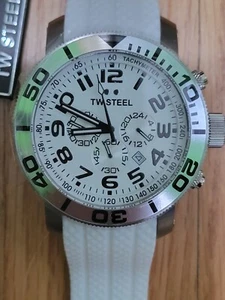 TW Steel Grandeur Men's White Chronograph Steel Watch - Picture 1 of 7