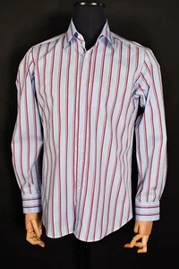 Bagutta Milano Slim Fit Striped Men's Shirt size 40 - Picture 1 of 9