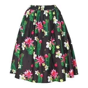 Women Full Circle Skirt Retro High Waist Elastic Waist Casual Skirt A line skirt - Picture 1 of 1