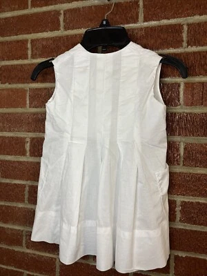 Vestido vintage hecho a mano para niñas reciclado blanco MOP 3T Foto 1 de 4