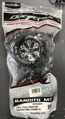 Bandito Monster Truck 2.8 2WD Mounted Front C2 Chrome (2) Duratrax DTXC3501 - Image 1 of 3