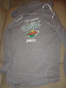 NHL WOMENS MINNESATA WILD GRAY TRIBEND WITH HOOD - Imagen 1 de 5