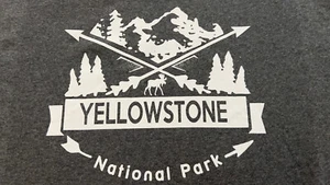 NEW MEN YELLOWSTONE NATIONAL PARK SIZE XL GREY T SHIRT - Picture 1 of 2