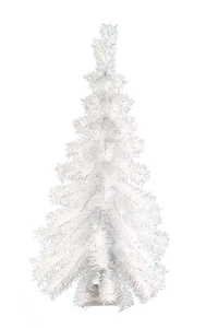 3FT White Hanging Wall Christmas Tree Classic White Tinsel Tree Hangs on Wall - Picture 1 of 10