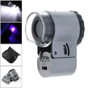 Magnifying Loop Led Mini Jewelers Eye Magnifier Loupe Handheld 50x Identifying - Picture 1 of 9