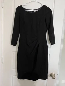 Calvin Klein Sheath Dress Small L:35" Chest:32" W:28" Long Sleeves Slit Formal - Picture 1 of 13