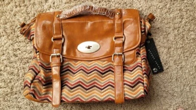 Messenger Attache Bag. Street Level Brand. New With Tags, Vegan Leather - Image 1 of 4