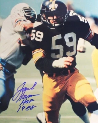 Jack Ham Pittsburgh Steelers HOF PSU Signed Autograph 8x10 Football Photo JSA - Image 1 of 4