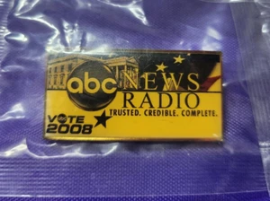 Vote Obama 2008 ABC News Emaille Pin versiegelt unbenutzt - Bild 1 von 4