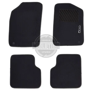 Tapetes a medida para alfombras EVS negros para adaptarse a Fiat 500 2012 a 2022 - Imagen 1 de 6