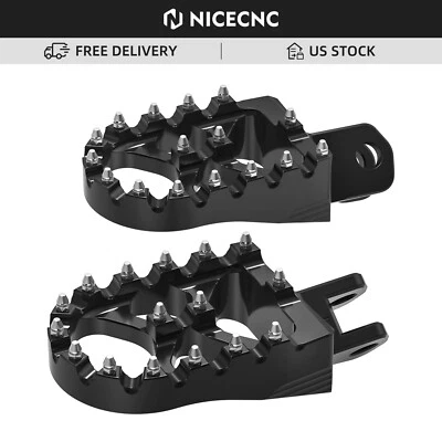 Reposapiés CNC reposapiés reposapiés pedales para Suzuki DRZ400S DRZ400SM 2000-2024 negro Foto 1 de 4