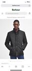 Barbour Men's Black Powell Quilted Regular Fit Full Zip Jacket Medium Size 