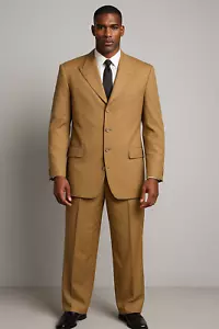 Fubu Suit Mens 44L Jacket 35x30 Pants Boxy 90s Baggy Big Texture Striped Peak - Picture 1 of 24