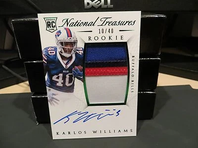 National Treasures Rookie Autograph Jersey Bills Karlos Williams 10/40  2015 - Image 1 of 4