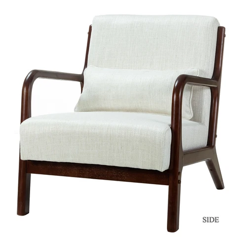 Karat Home Enedina Accent Chair - Ivory  MSRP $599.00 Cover