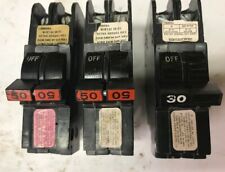 Federal Pacific 2 pole 30 Amp and 50 Amp Breakers (lot of 3)