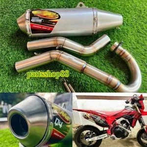 For Honda CRF450 RL Exhaust Headers Muffler Pipe Stainless steel Silver 2021-24 - Picture 1 of 6