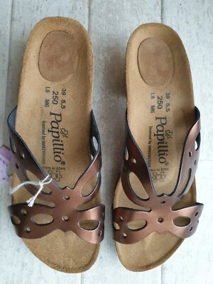 Papillio Birkenstock Leder 39 schmal Butterfly bronze metallic 407133 NEU - Bild 1 von 4