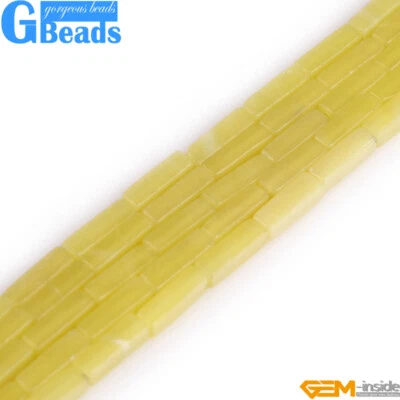 Cubo de tubo cuadrado piedras preciosas cuentas sueltas fabricación de joyas 15" envío gratuito 4x13 mm Foto 1 de 4