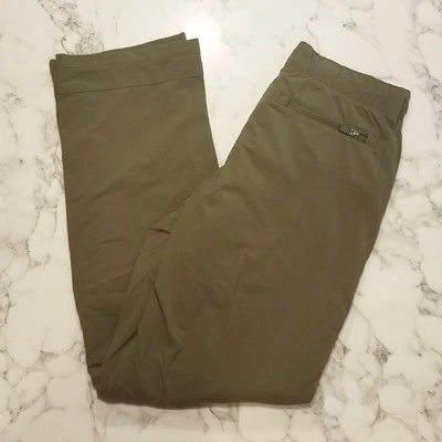 Pantalones de Senderismo LL Bean Youth 10 Nylon Forrados Verde Elastizados Cintura Elástica KK-5 Foto 1 de 4