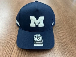 MICHIGAN WOLVERINES FOUNDATIONAL 47 OFFSIDE DT STRAPBACK HAT NAVY NCAA CAP $40 - Picture 1 of 4
