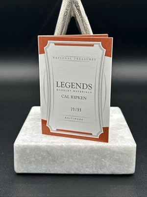 Folleto Panini National Treasures Cal Ripken Jr Legends 2017/99 Orioles MLB HOF Foto 1 de 4