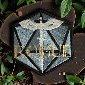 Rogue D&D Stickerei Aufnäher 3,86" x 3,47" - Bild 1 von 7