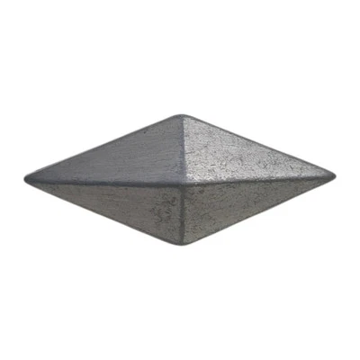 Tiradores de perilla de cajón elevada con diamante oblongo de aluminio vintage 1 1/4" KBC 43895 Foto 1 de 4