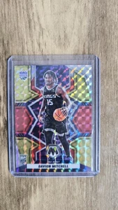 2021-22 Mosaic Choice Fusion rojo y amarillo Prizm 88/88 Davion Mitchell novato radiocontrol - Imagen 1 de 2