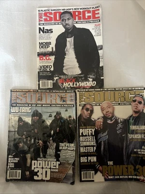The Source Magazine Lot of 3 Puffy Wu Tang Nas 1999 2001  2004 - Image 1 of 4