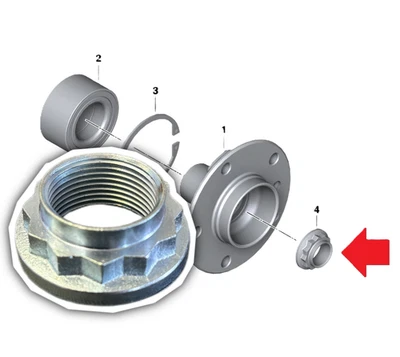 BMW 1 3 5 SERIES E36-E46-E81-E82-E87-E88-E90-E92-F30-F31-Z4 DRIVE SHAFT HUB NUT - Image 1 of 4