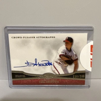 2013 Topps Tier One - Crowd-Pleaser Autographs Jim Abbott #CPA-JA1 /299 (AU) - Image 1 of 2