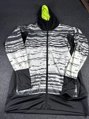 Adidas Hooded Windbreaker Jacket Mens Large Full Zip Outdoors Breathable - Image 1 of 4