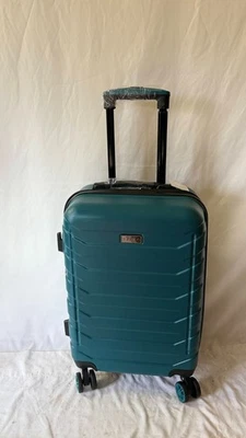 New TRAVELERS CLUB Madison Hard Luggage Teal 20" Carry On Expandable Suitcase - Image 1 of 4