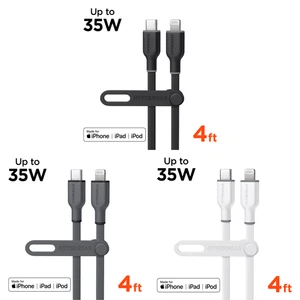 Cable USB-C HyperGear Flexi PRO 4 pies certificado MFi para carga rápida dispositivos Apple - Imagen 1 de 32