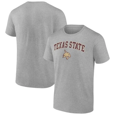 Men's Heather Gray Texas State Bobcats Campus T-Shirt - Image 1 of 3