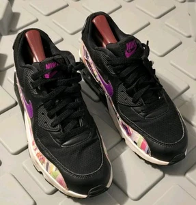 2016 Air Max 90 Print Mesh Hyper Violet Size 7Y - Picture 1 of 8