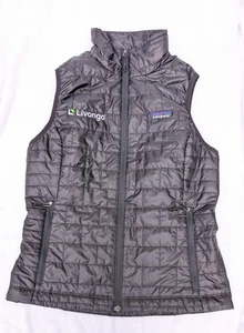 Chaleco Patagonia Nano Puff Mujer Pequeño Negro Acolchado PrimaLoft Aislado Cremallera Completa - Imagen 1 de 8