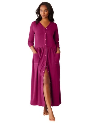 Tumbona larga tejida delantera a presión talla grande Only Necessities Foto 1 de 4