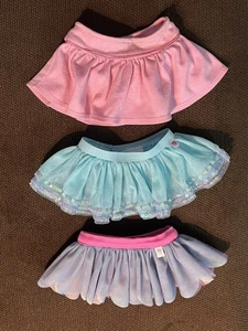 Build A Bear Clothes Tutu’s (2) & Skirt Lot Of 3 Pastel Pink Blue Reversible - Picture 1 of 6