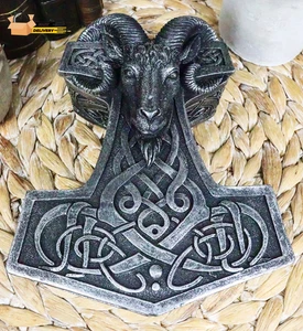 Joyero decorativo con nudo de runas calavera Thor martillo Mjolnir carnero vikingo - Imagen 1 de 12