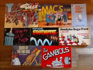 COMICS - Bundle Of X8 Mixed Comic Stripes Collections Vintage Paperback Books  - Picture 1 of 2