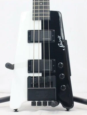 4-струнная электрическая бас-гитара Spirit от STEINBERGER XT-2 Yin&Yang без головы черная белая - Изображение 1 из 4