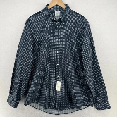 Camisa BROOKS BROTHERS Para Hombre L 1818 REGENT Floral Oxford Supima Algodón Azul NUEVA Foto 1 de 4