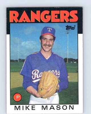 1986 Topps #189 Mike Mason Texas Rangers Baseball Card - Image 1 of 2